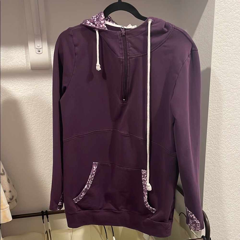 Pulse Purple Women's Jacket with Patterned Hood